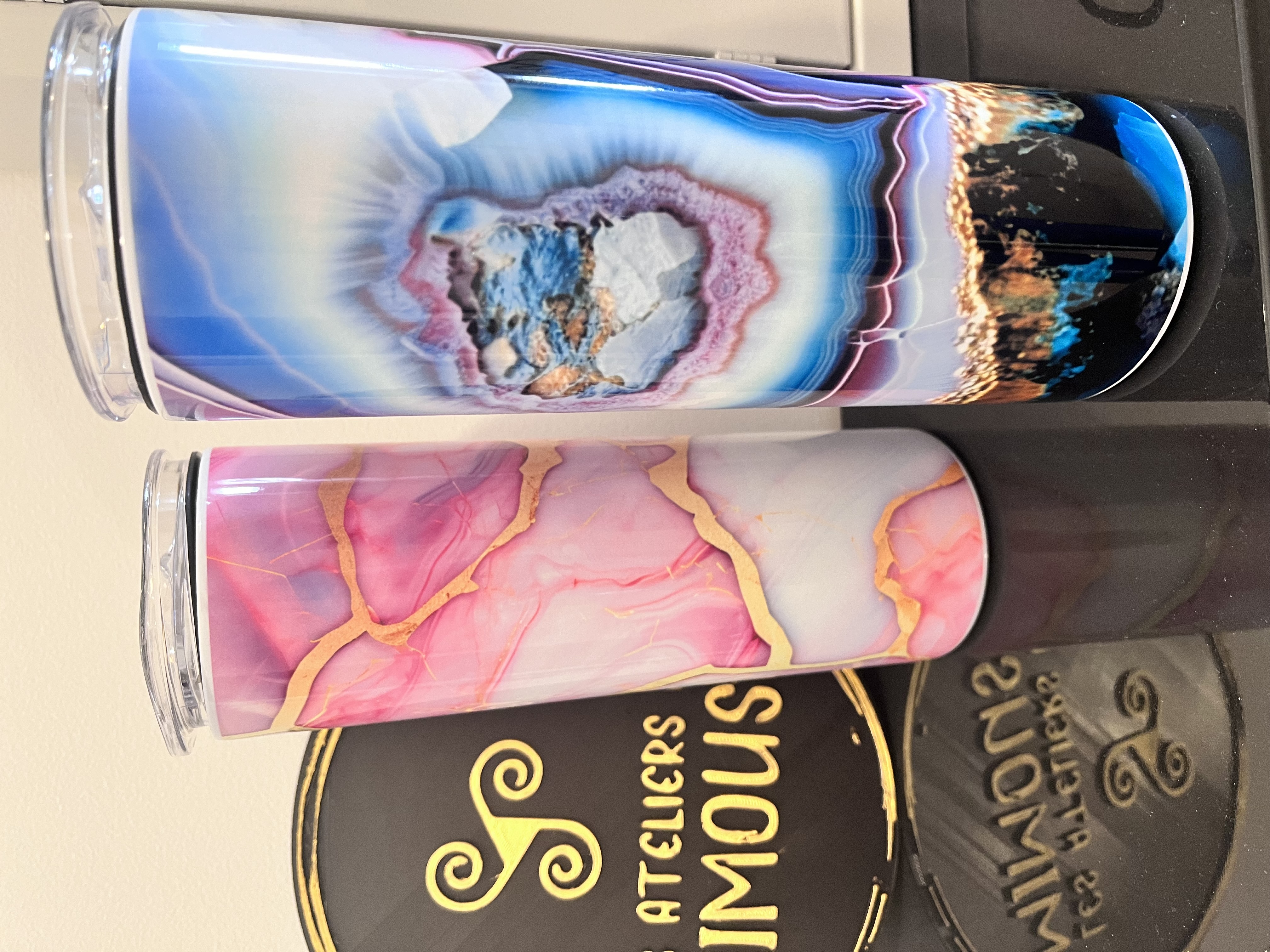 TUMBLER Gobelet isotherme - AGATHE ROSE ou BLEU