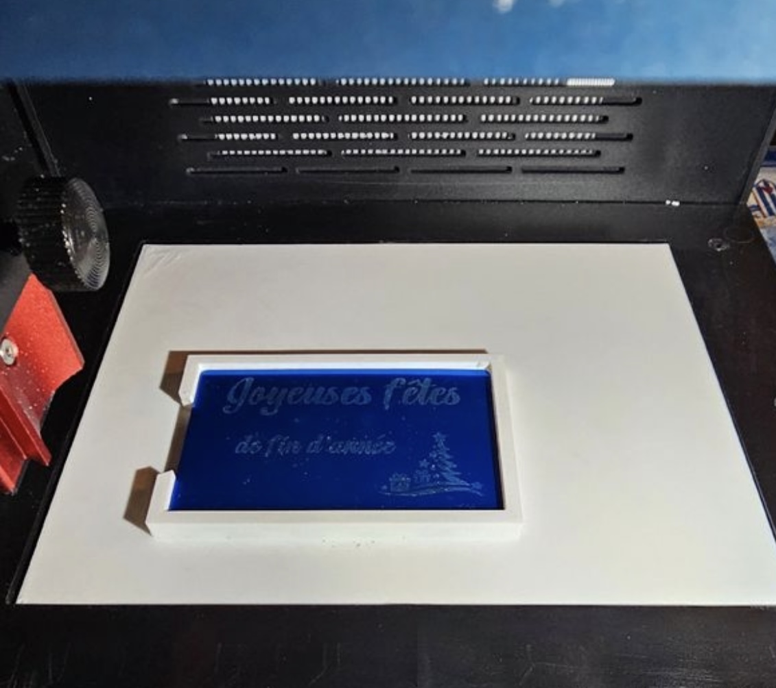 Gabarit JIG gravure pour carte de visite 