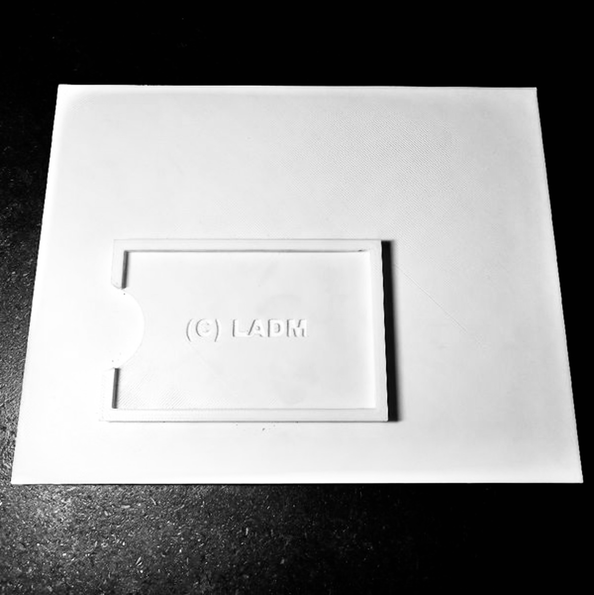 Gabarit JIG gravure pour carte de visite 