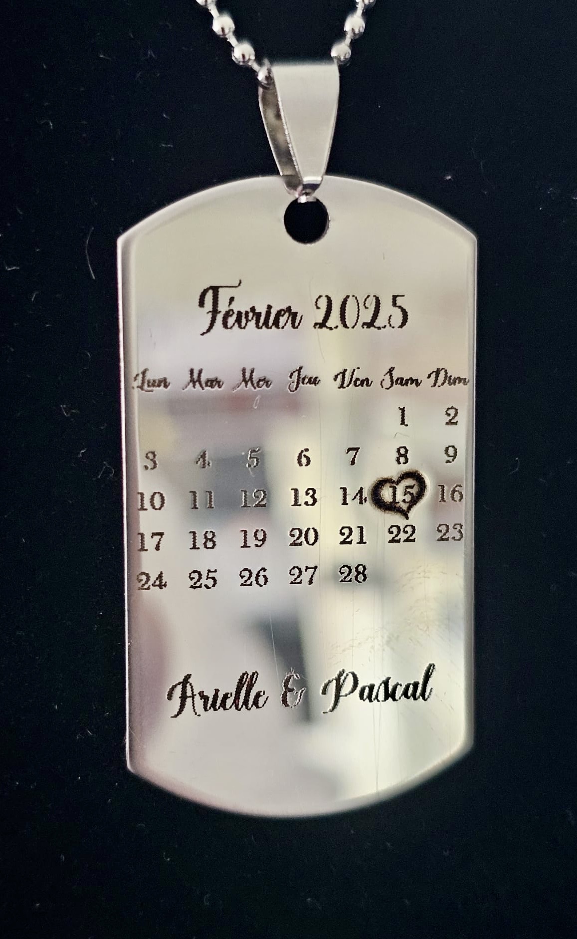 Calendrier plaque personnalisé