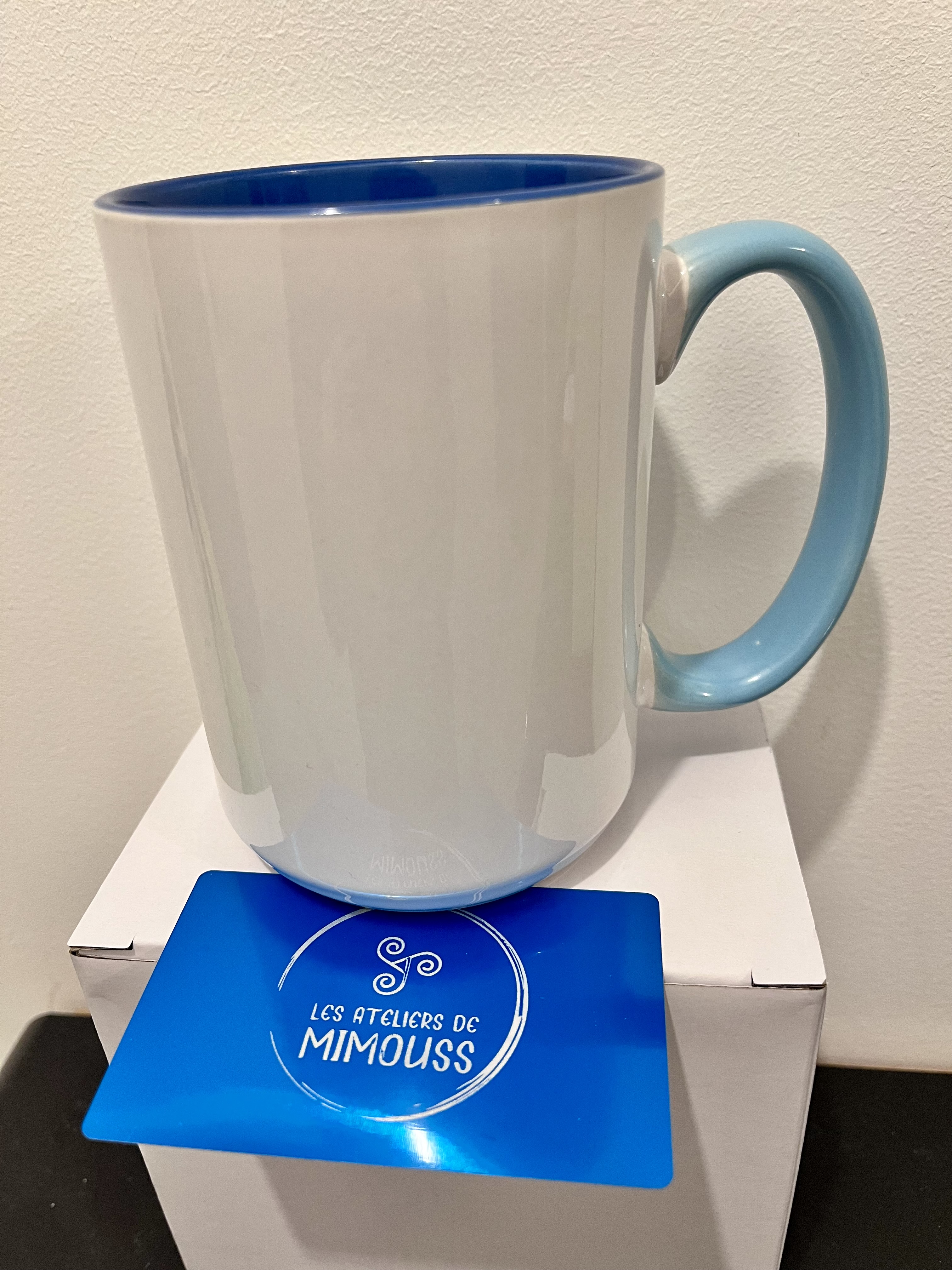 MUG Bicolore White & Blue - à personnaliser