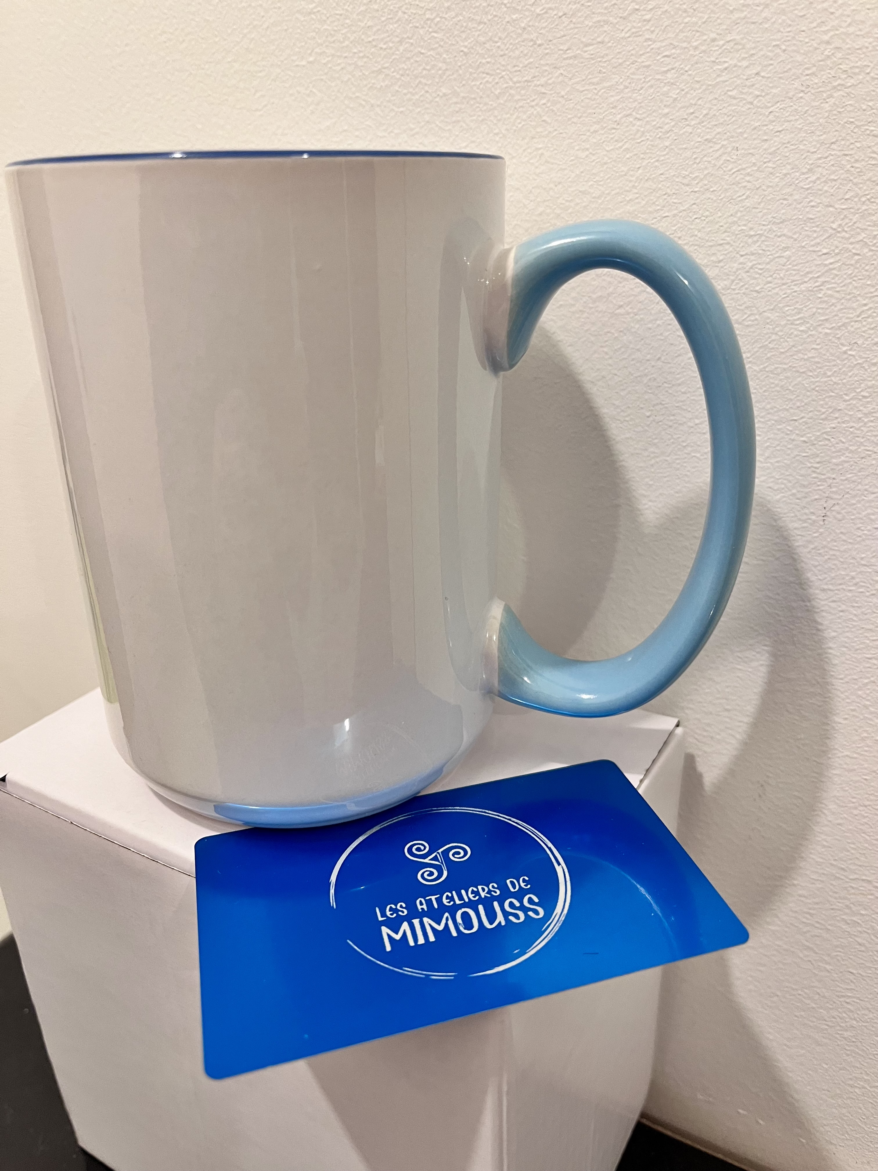 MUG Bicolore White & Blue - à personnaliser 