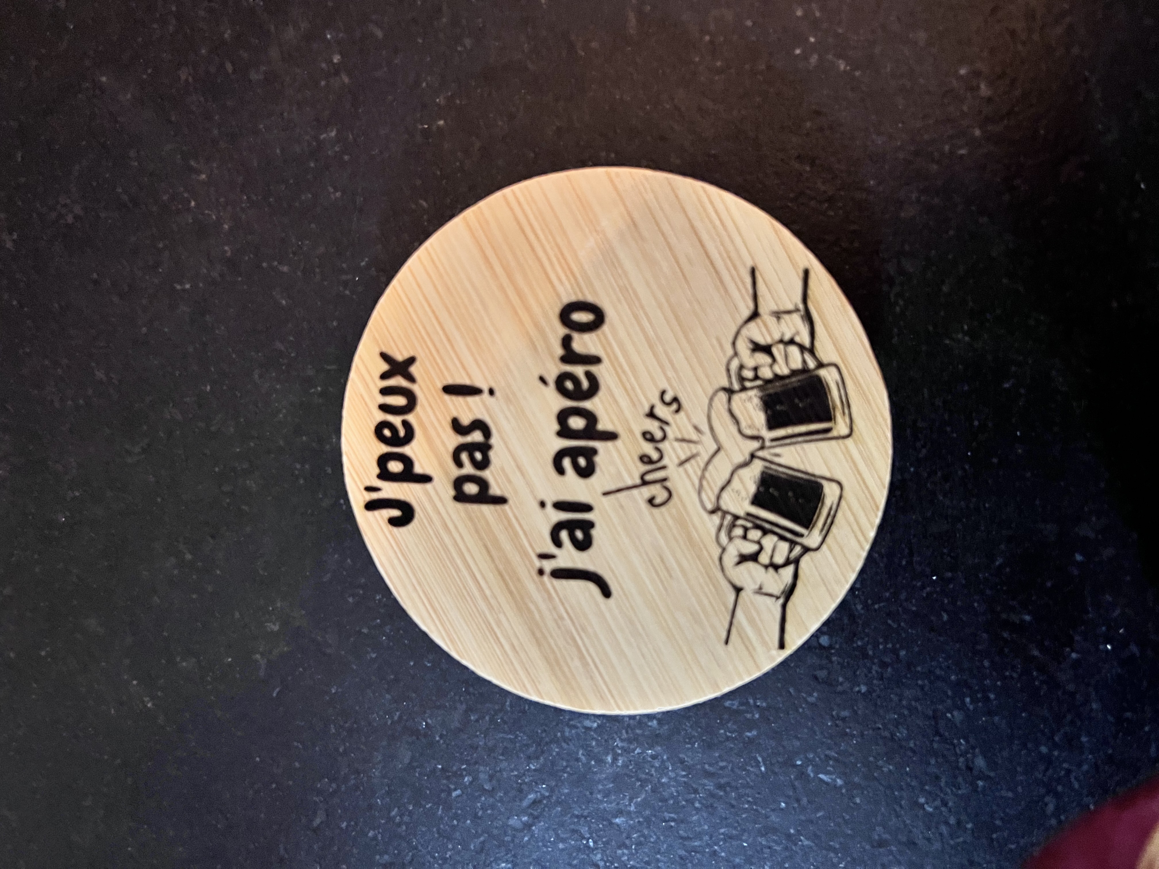 Décapsuleur rond en bois - à personnaliser