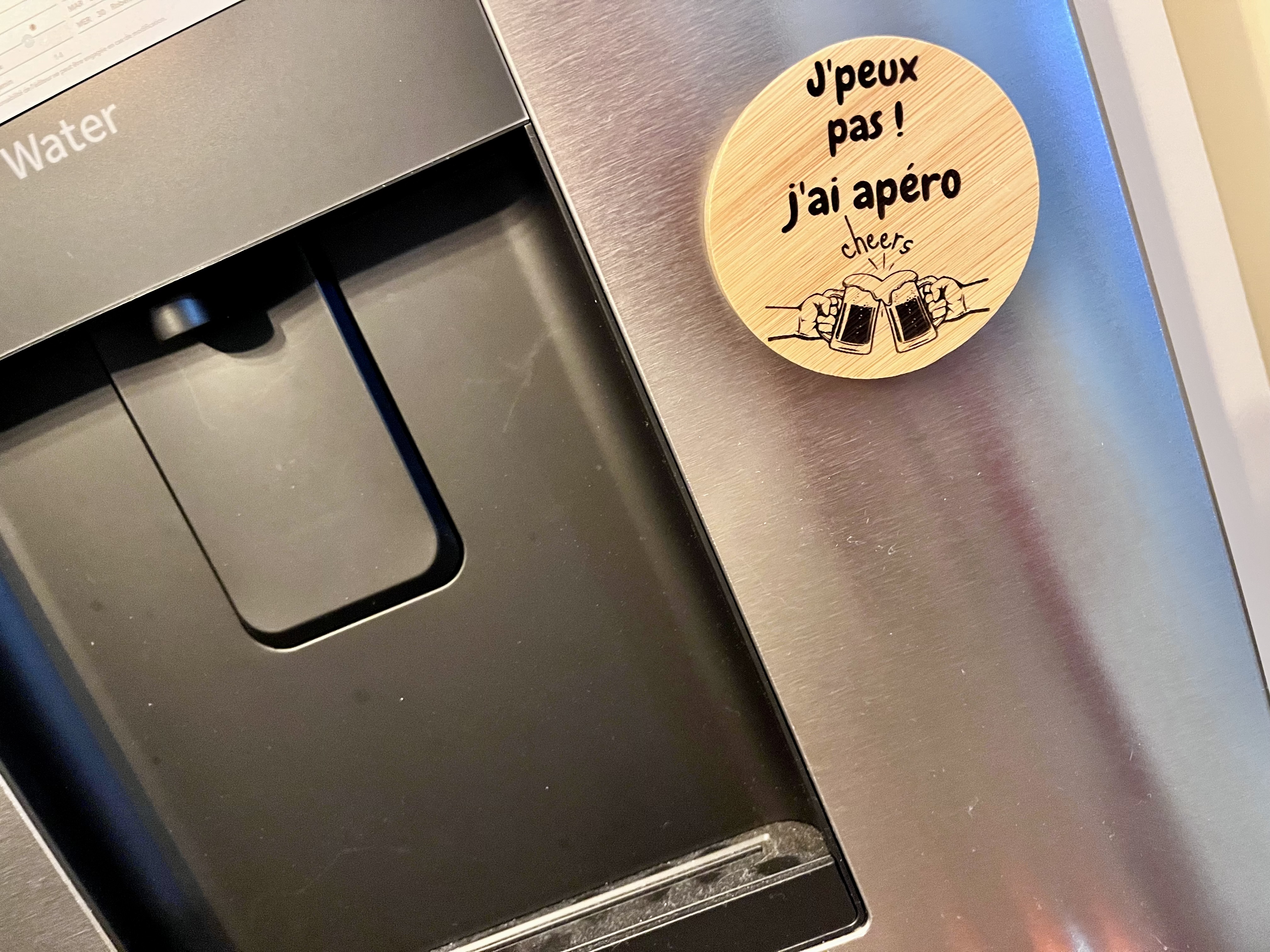 Décapsuleur rond en bois - à personnaliser 