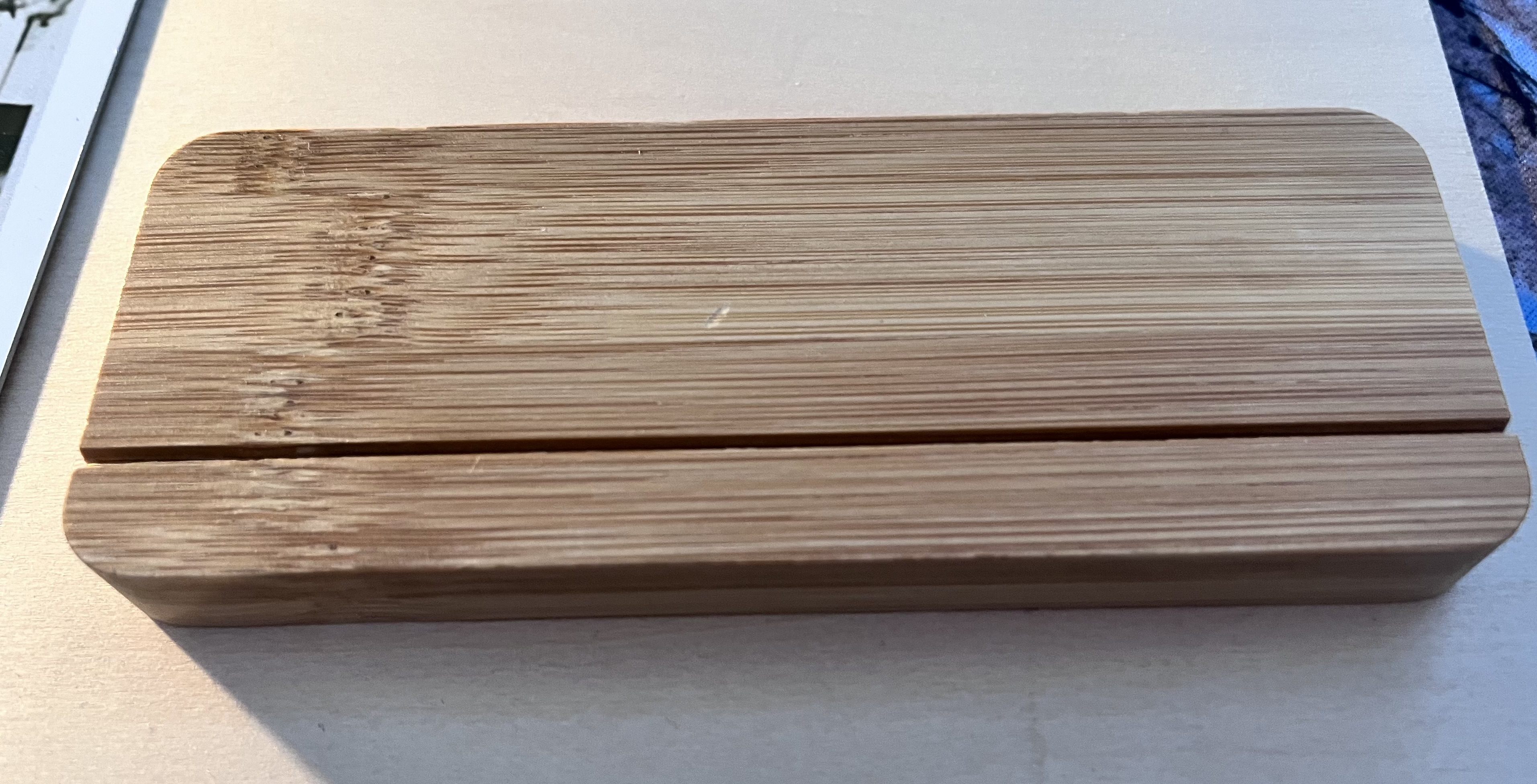 Plaque photo métal avec support en bois