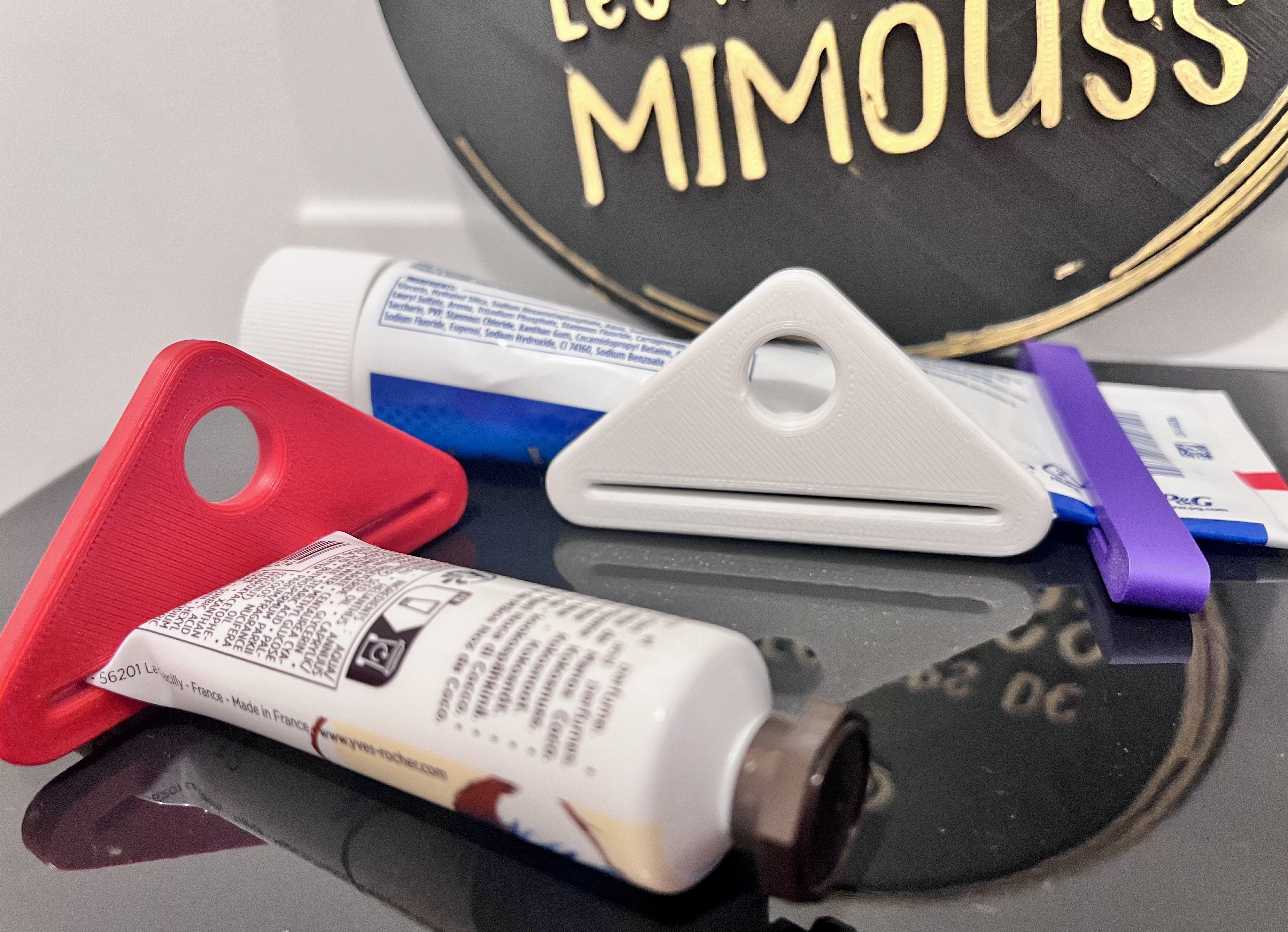 Pousse dentifrice 3D - Lot de 2 triangles