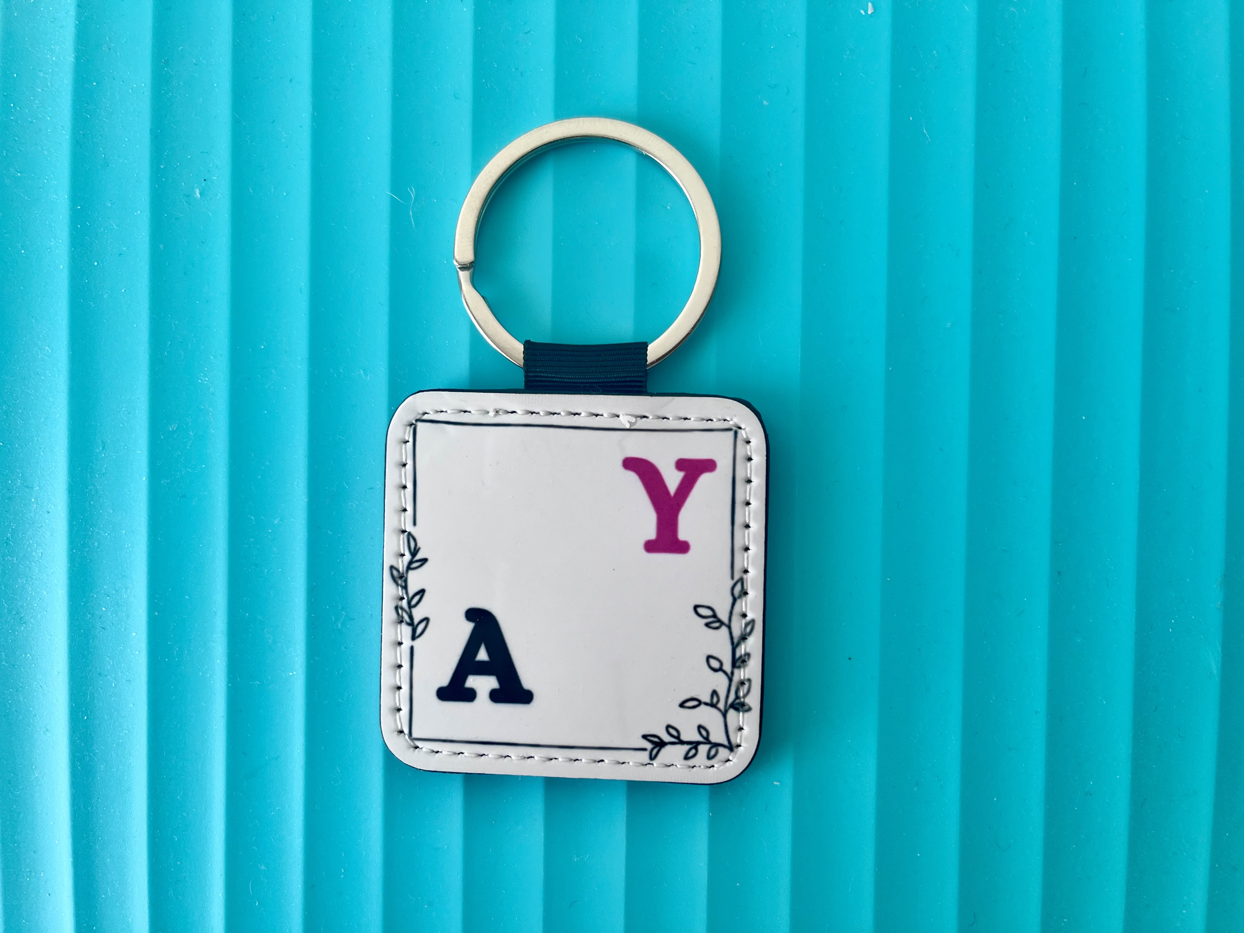 Porte-clés effet cuir