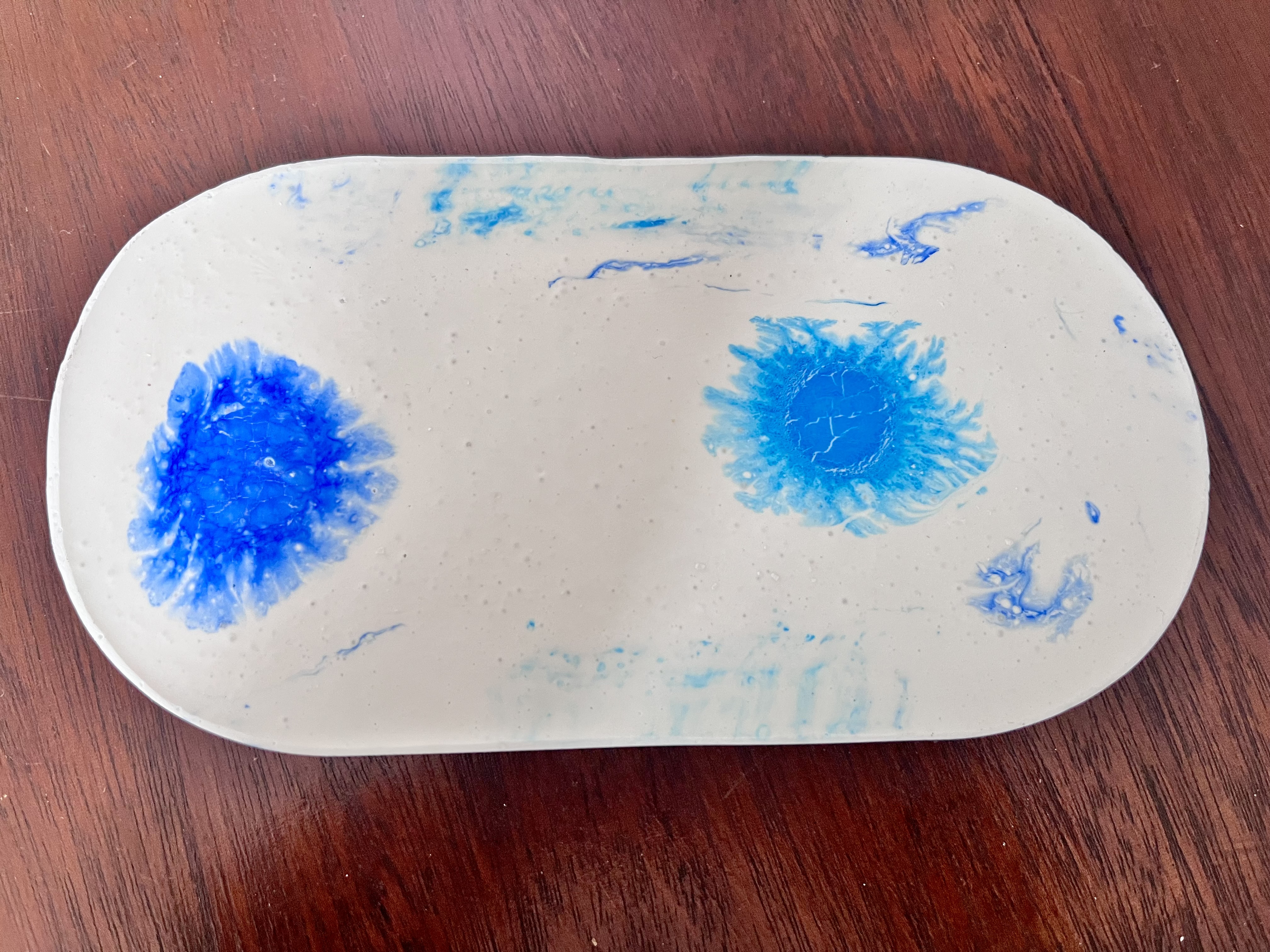 Duo plateau ovale et rond Jesmonite 