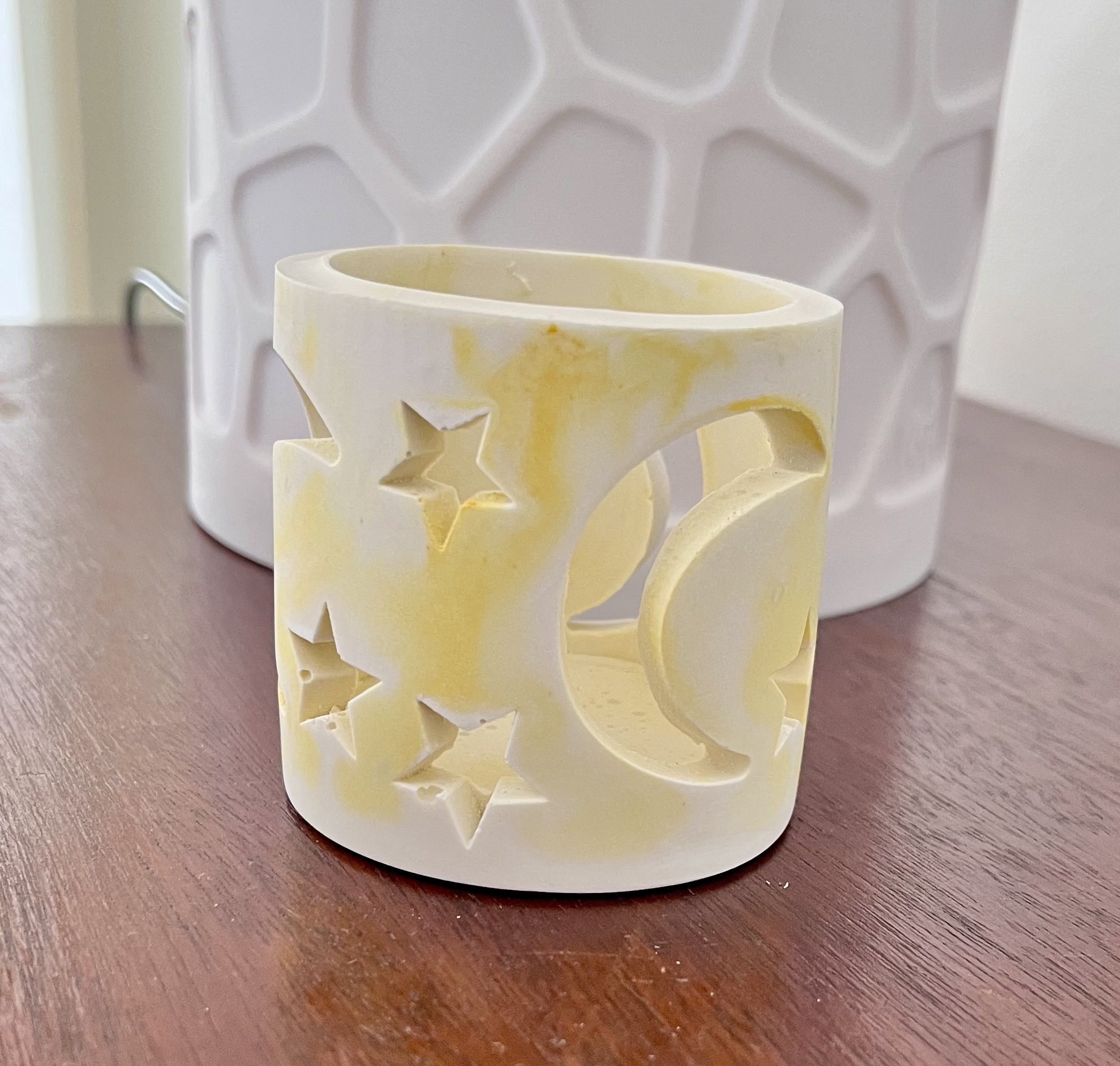 Porte-bougie Jesmonite La Luna