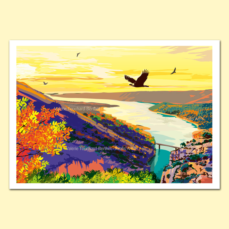 Affiche d'Art Lac de Ste Croix 30x40cm