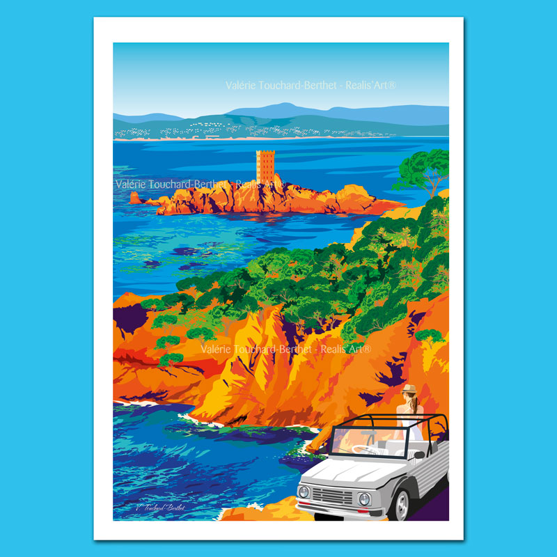 Affiche d'Art St Raphael 30x40cm