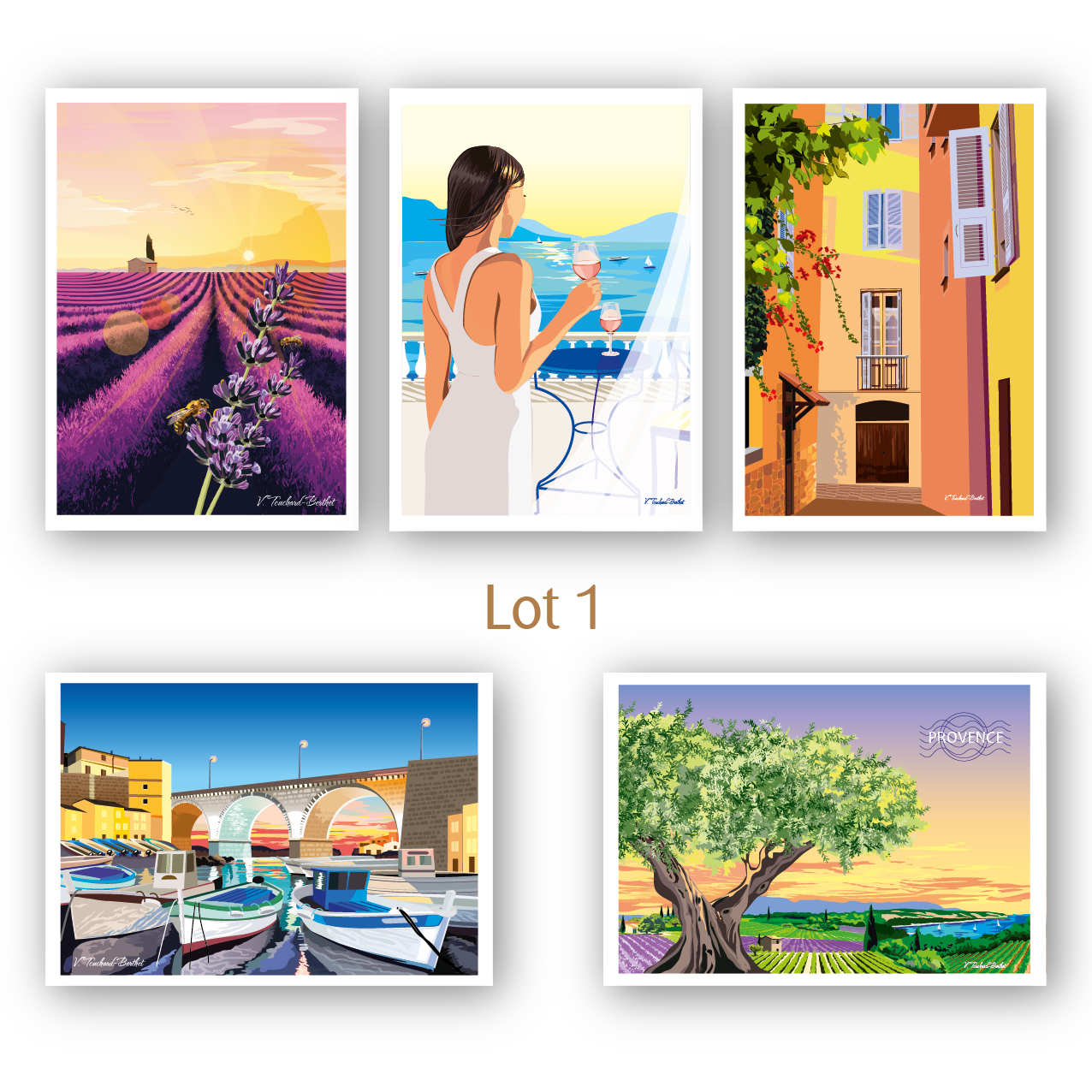 Cartes Postales x5 - Lot 1