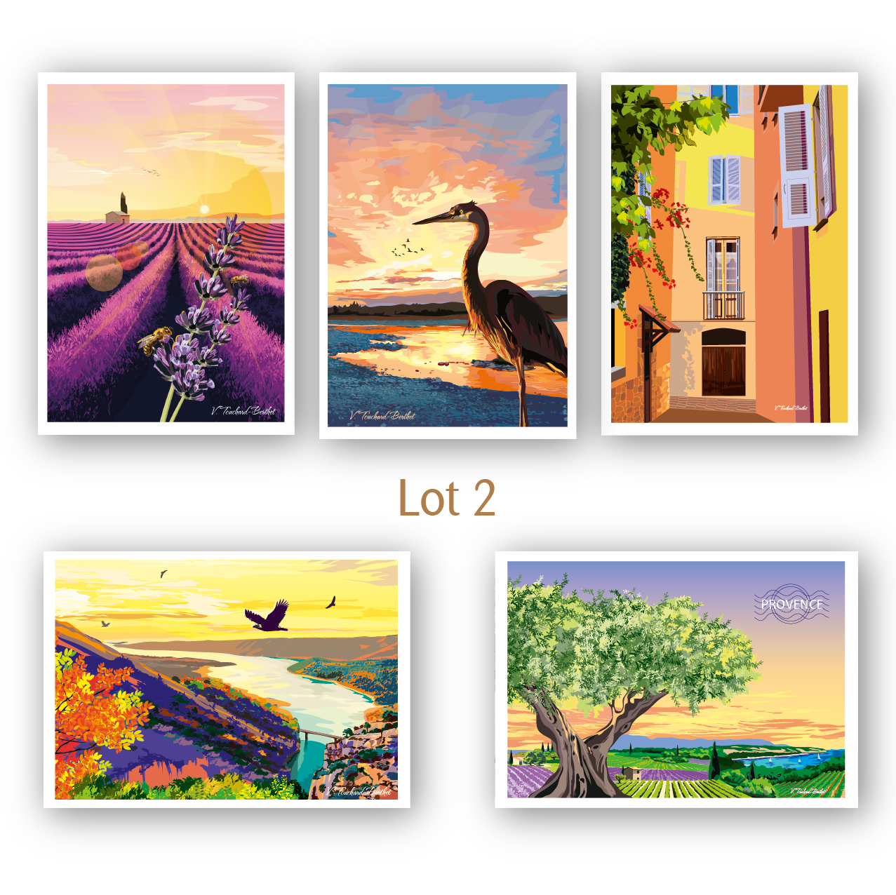 Cartes postales x5- Lot 2