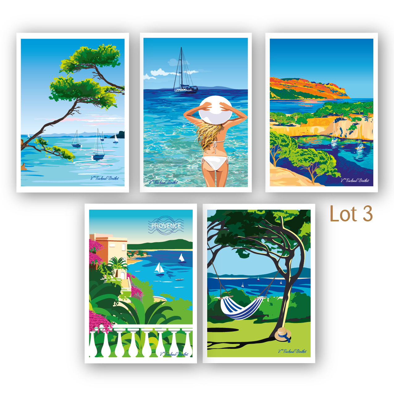 Cartes postales x5- Lot 3