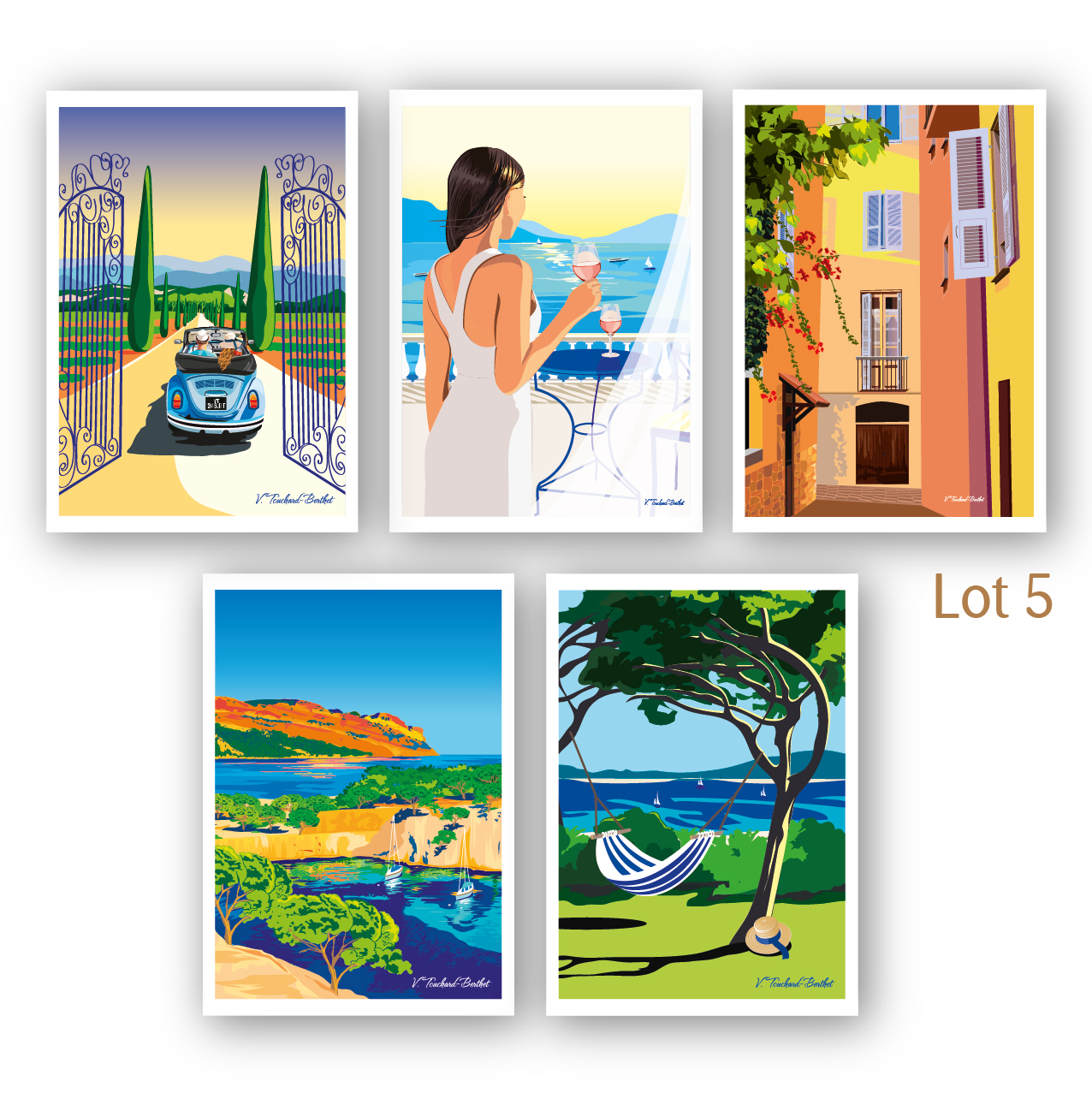 Cartes postales x5- Lot 5