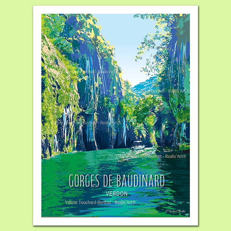 Affiche Gorges Baudinard 30x40cm