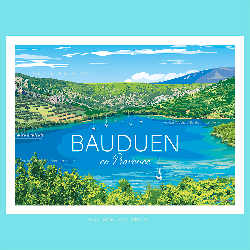Affiche de Bauduen en Provence