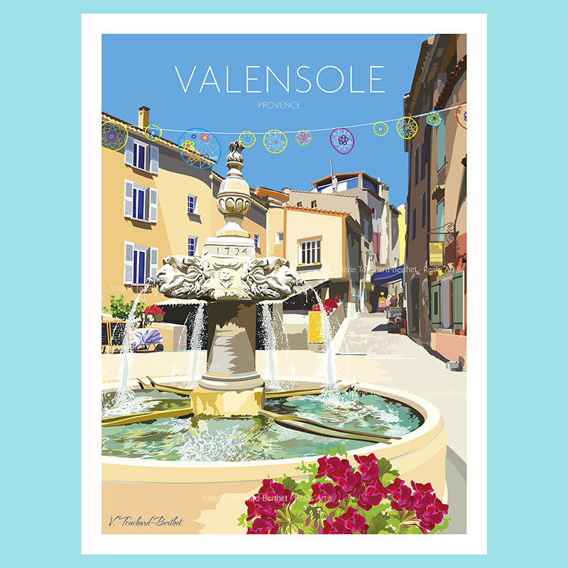 Affiche de Valensole 30x40cm