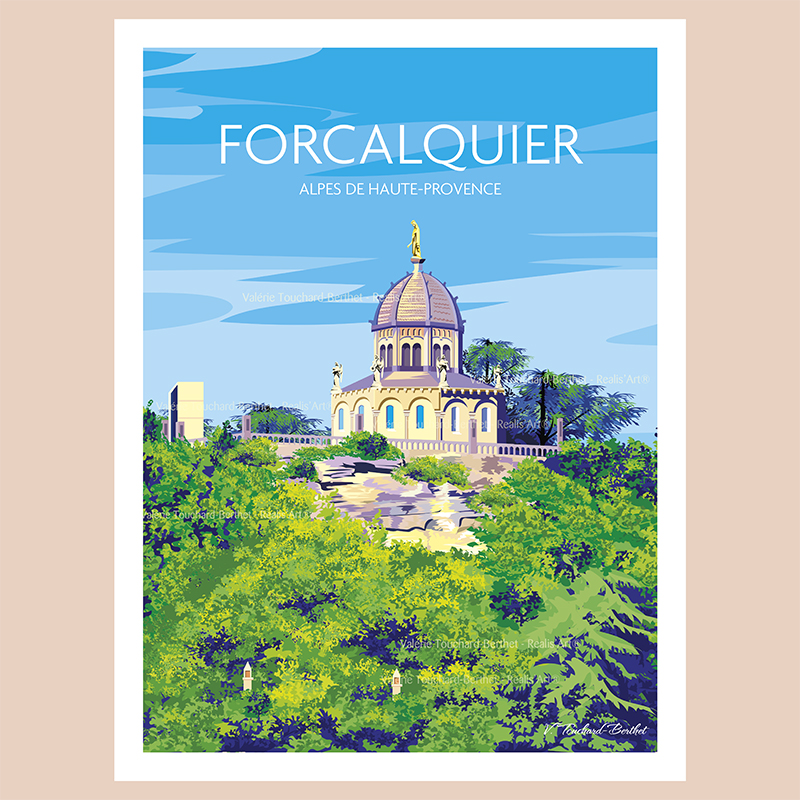 Affiche Forcalquier 30x40cm