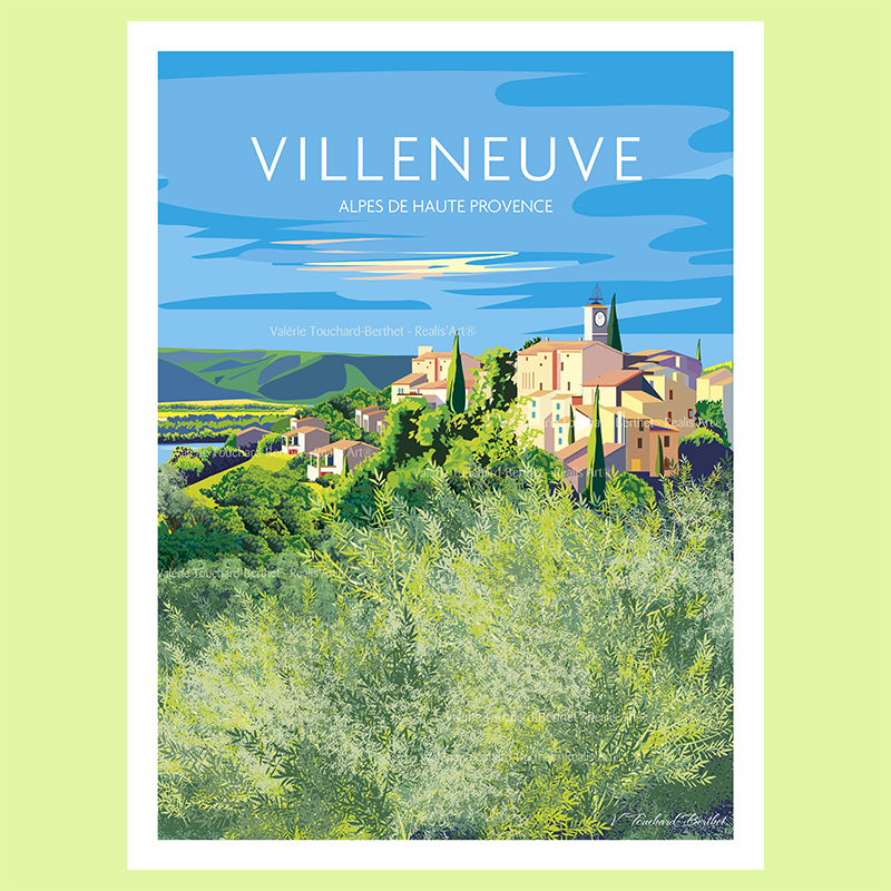 Affiche Villeneuve (04) 30x40cm