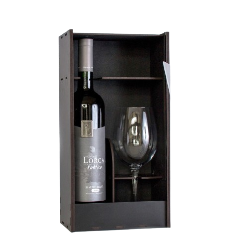 Estuche de madera Vino + copón Malbec