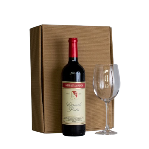 Estuche de Cartón vino + copón 						