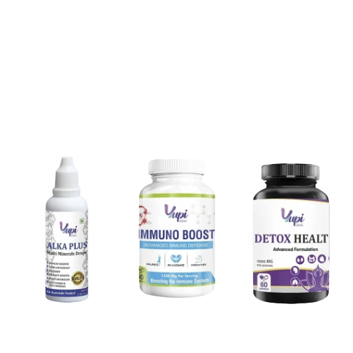 Yupi Global - Health Supplements Bundle: Alka plus+Immuno Boost+Detox Health
