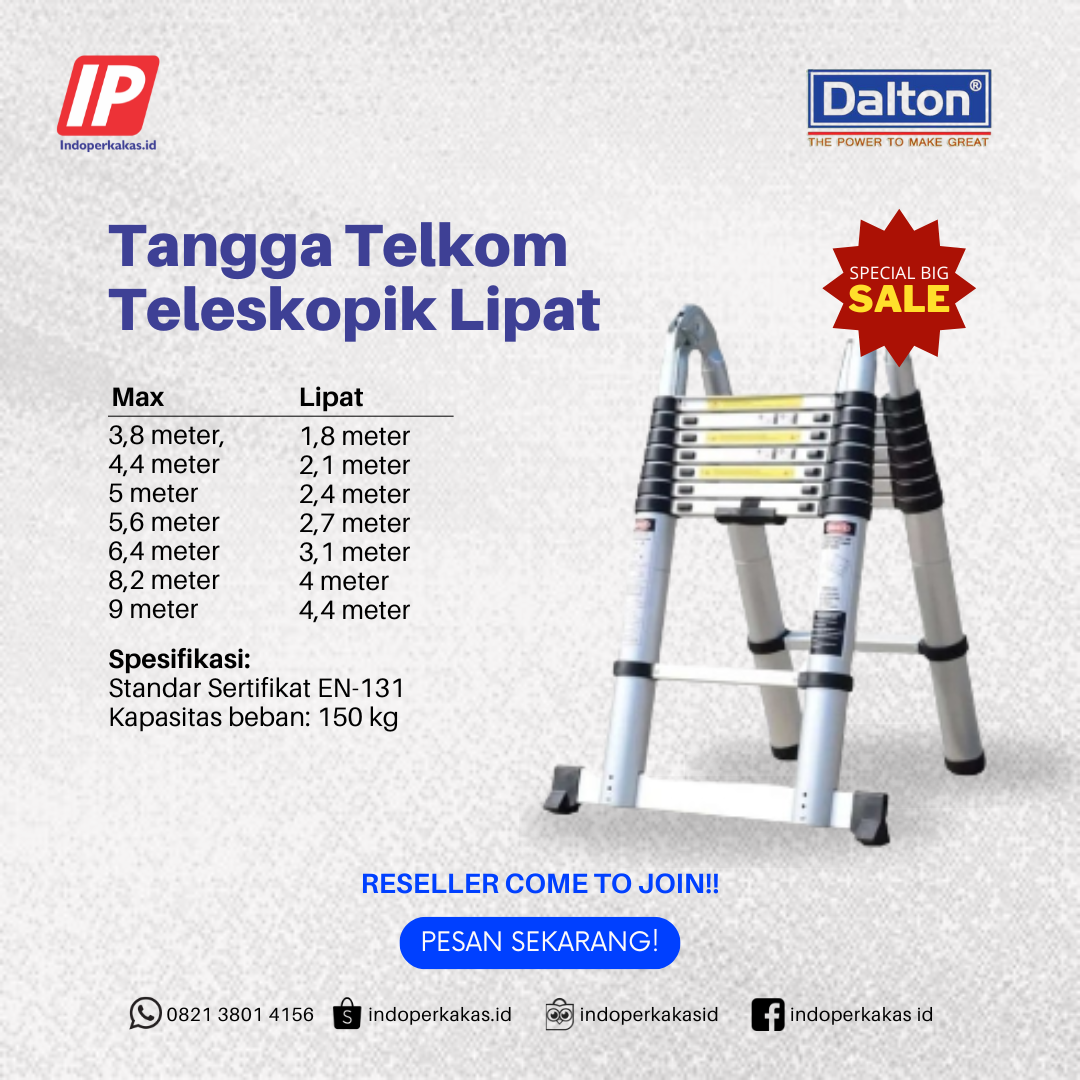 Tangga Dalton Teleskopik Double Ladder