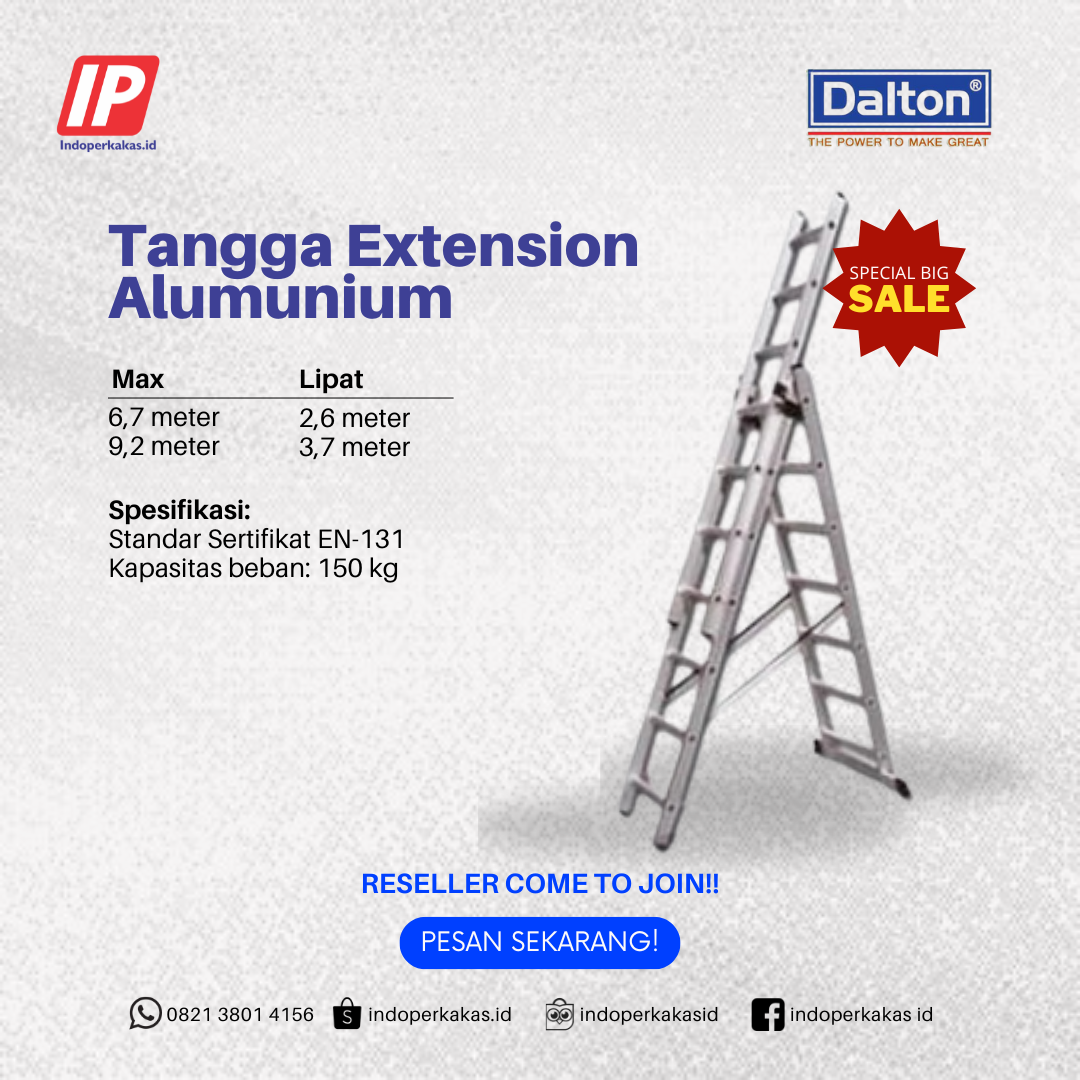 Tangga Dalton Sliding Extention Alumunium Ladder