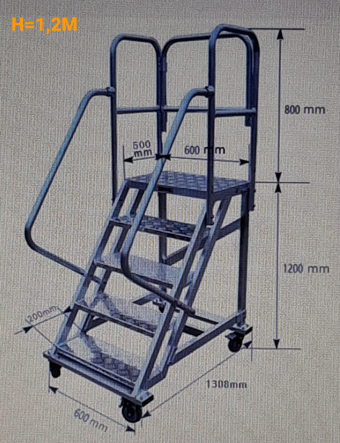 Tangga Dalton Dorong Platform Stair Alumunium Ladder