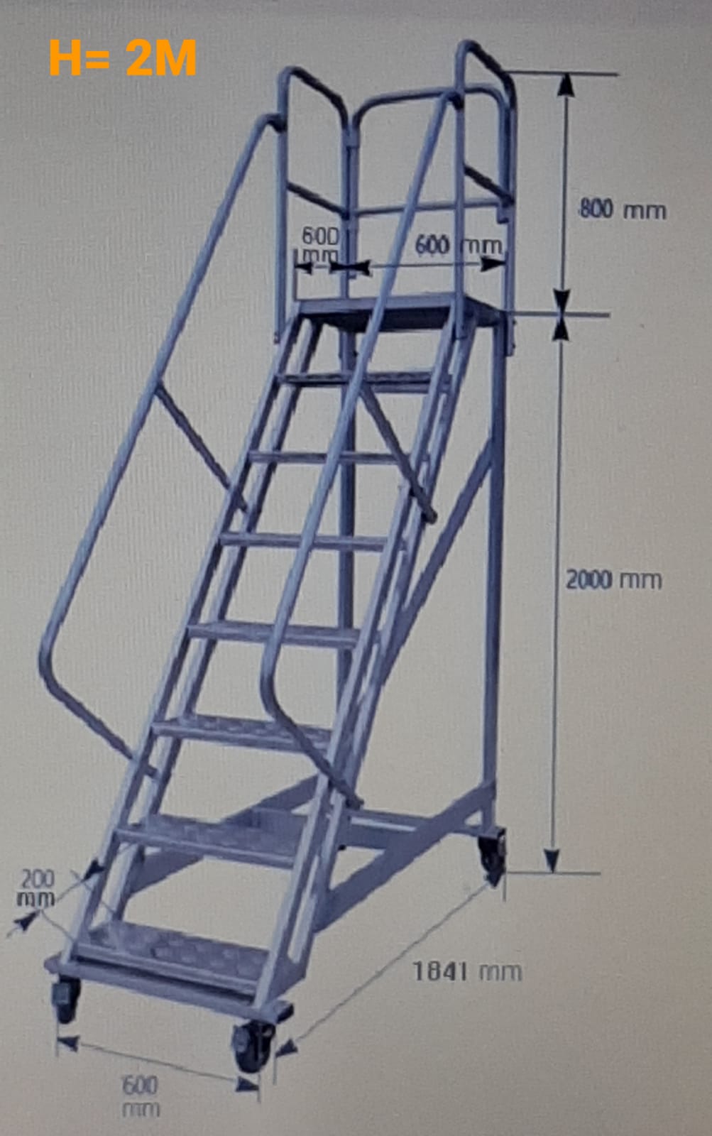 Tangga Dalton Dorong Platform Stair Alumunium Ladder