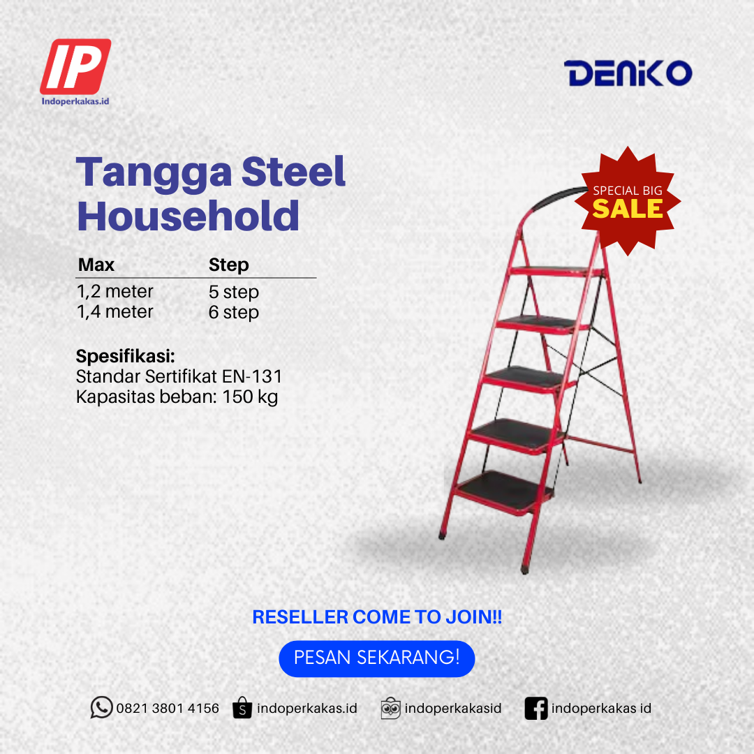 Tangga Denko Steel Household Ladder