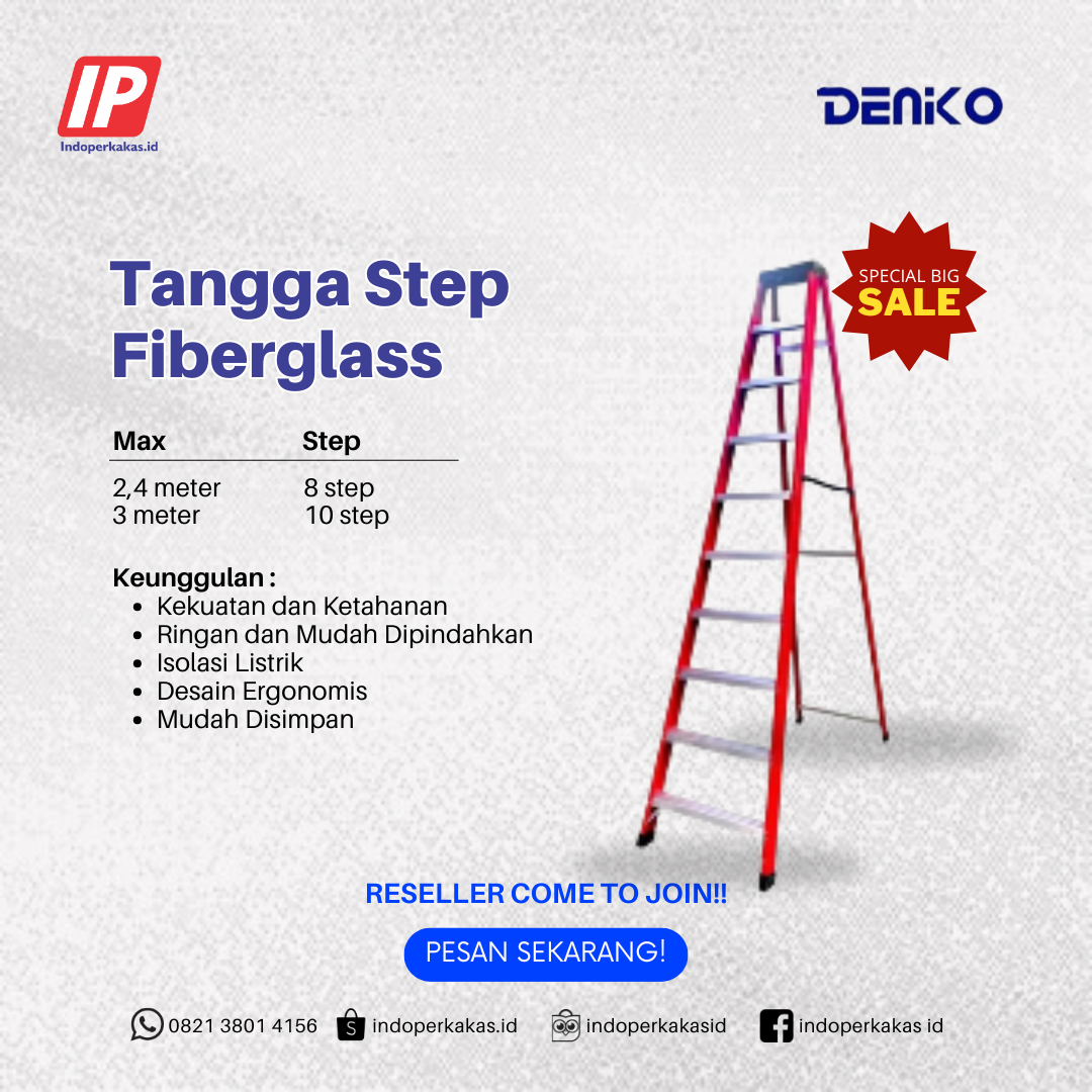 Tangga Denko Step Fiberglass Ladder