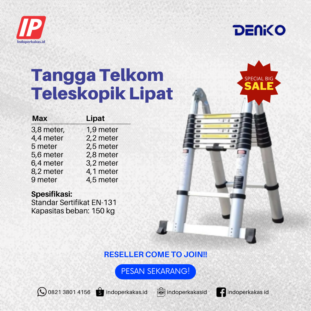 Tangga Denko Teleskopik Double Ladder