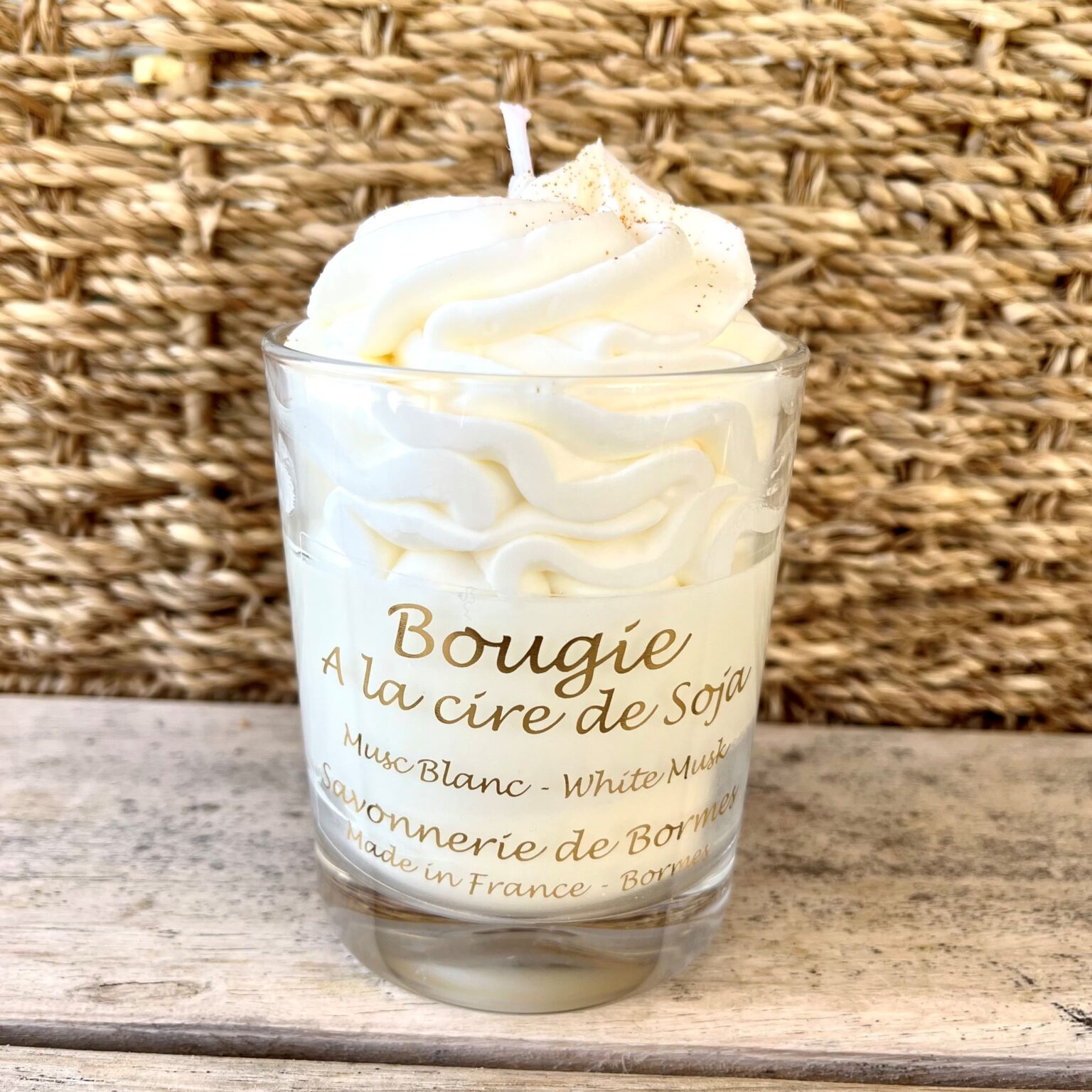 Bougie chantilly Musc Blanc 