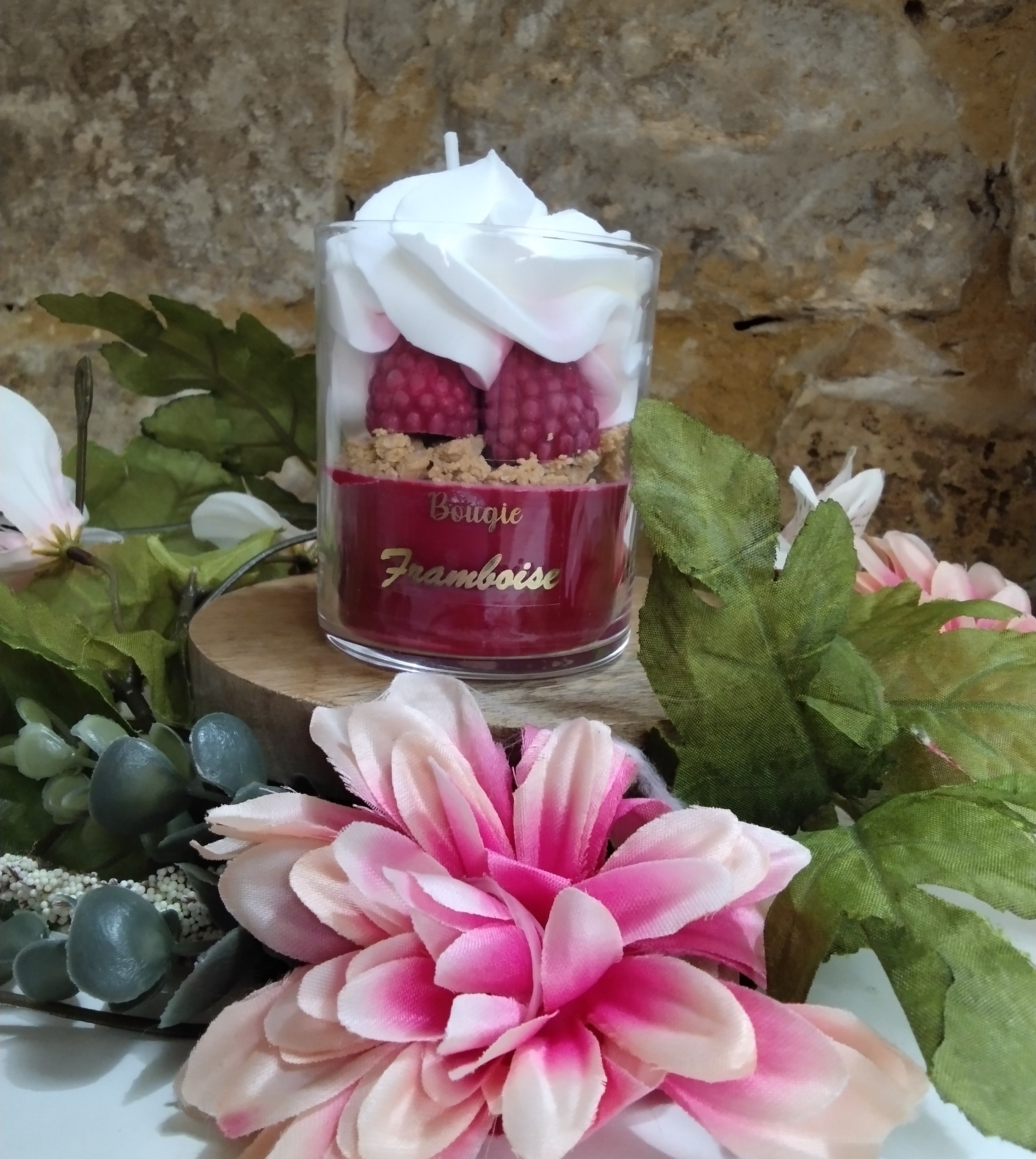 Bougie chantilly Framboise