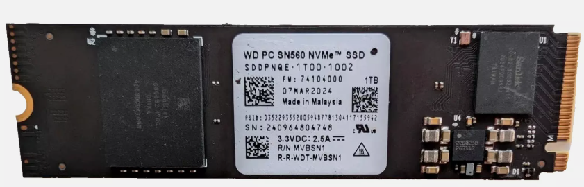 Western Digital 1TB PC SN740 NVMe SSD Festplatte PCIe 4 WD 1 TB
