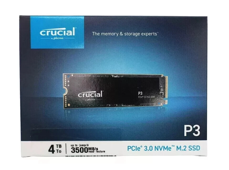 Micron Crucial P3 NVMe SSD - 4TB (Neu & OVP) Micron M. 2 2280 PCIe 3.0 4 TB