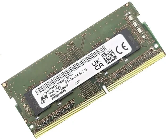 Micron 16GB 1Rx8 Notebook RAM DDR4 3200 Mhz PC4-3200AA SO DIMM MTA8ATF2G64HZ-3G2
