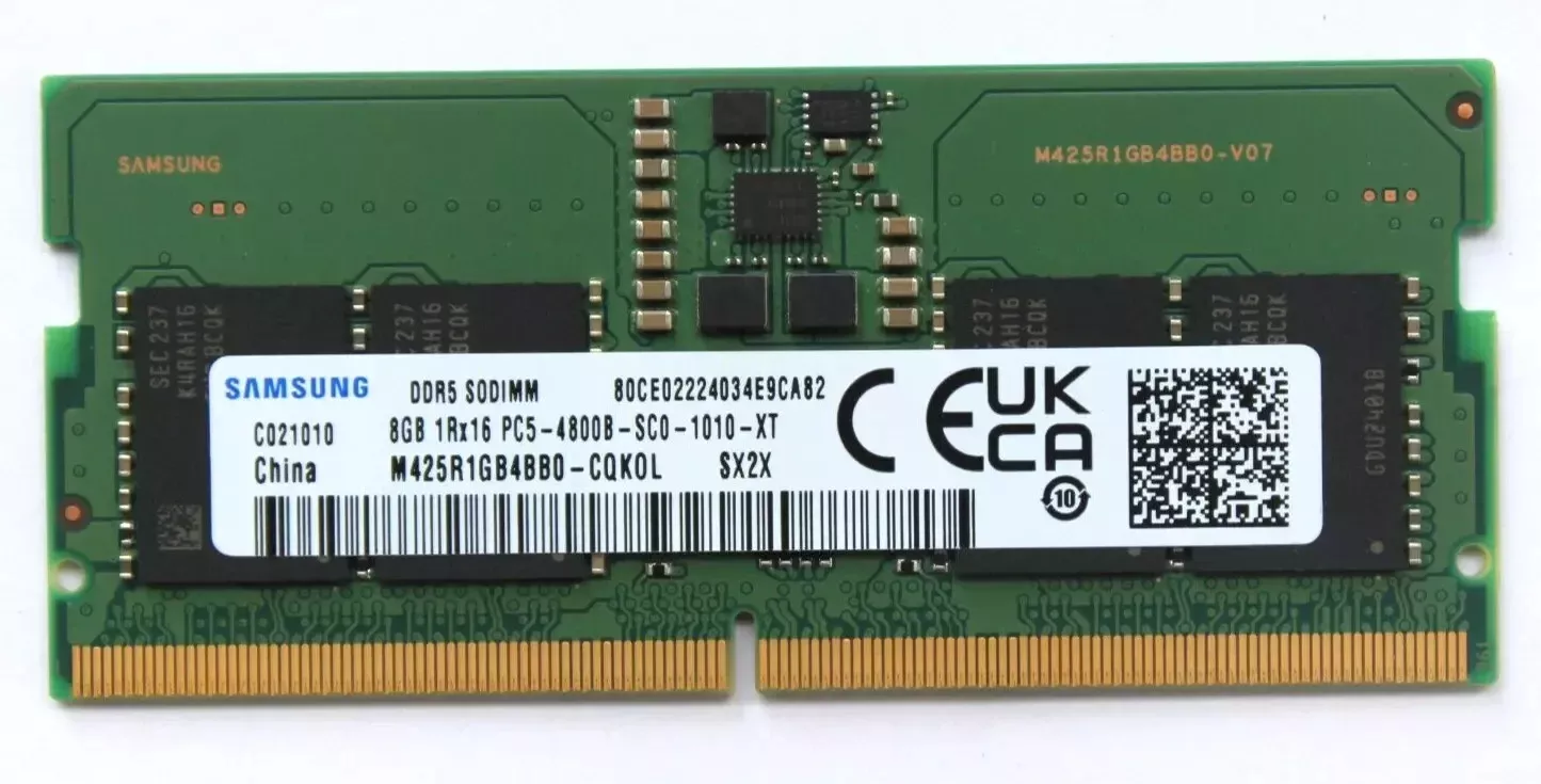 Samsung 8GB DDR5-4800 SODIMM RAM (M425R1GB4BB0-CQKOL) – wie NEU