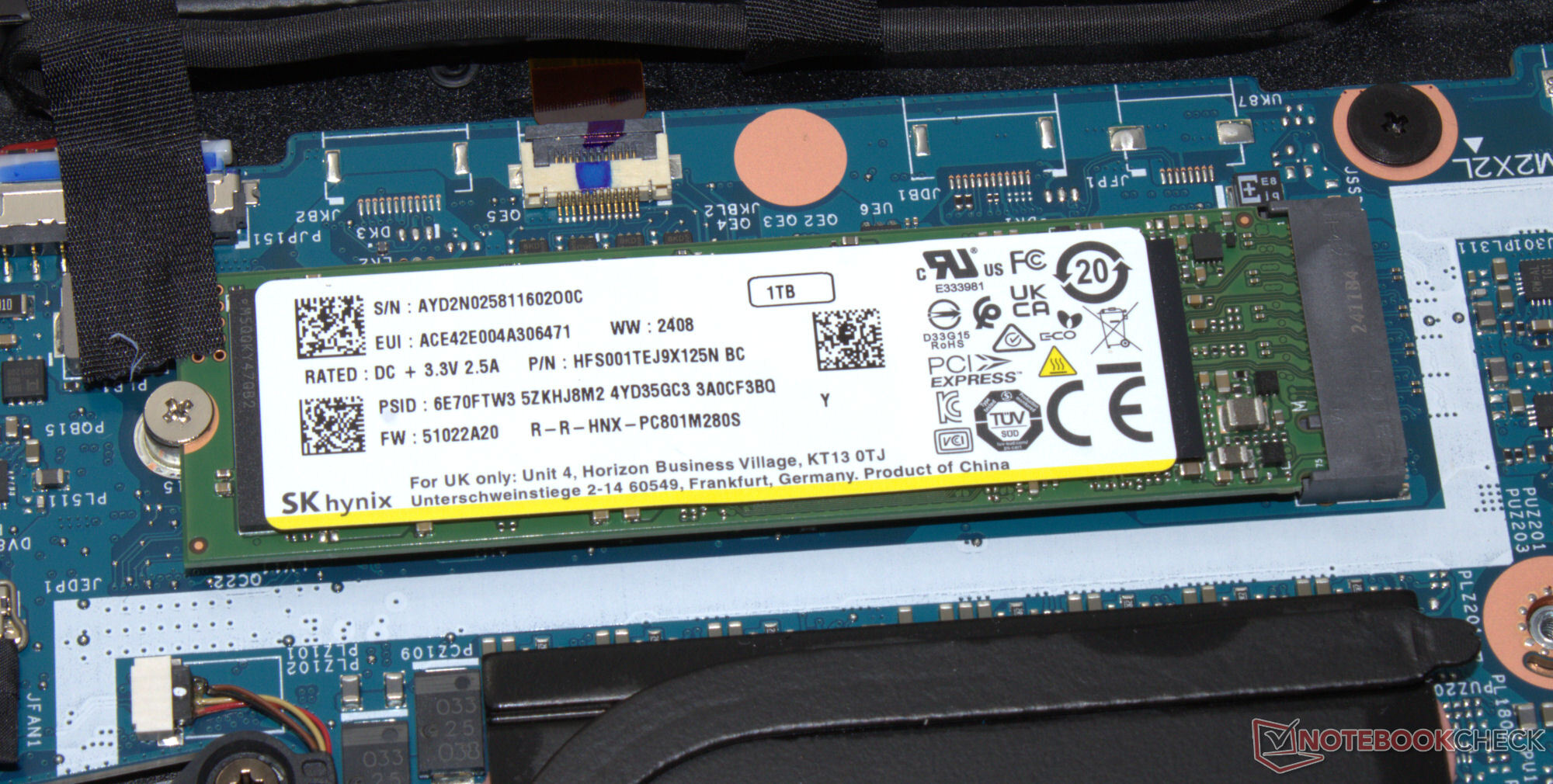 SK hynix BC901 1TB PCIe 4.0 NVMe M.2 SSD (HFS001TEJ9X125N) – wie NEU
