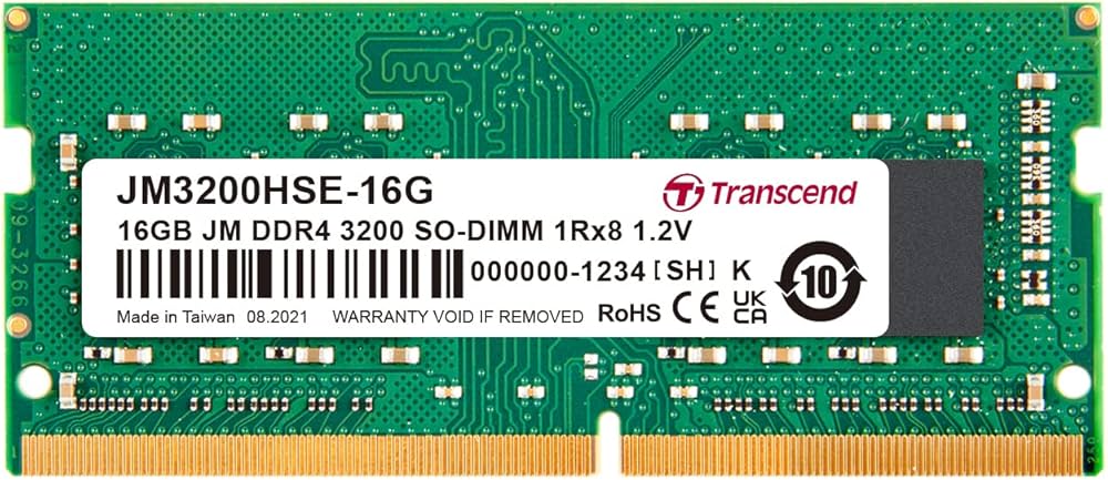 Transcend JetRAM 16GB DDR4-3200 SODIMM RAM (JM3200HSE-16G) – wie NEU