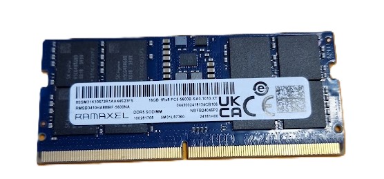 RAMAXEL DDR5 SO-DIMM 16GB RAM 5M31L87360 16 GB 1Rx8 PC5 5600B