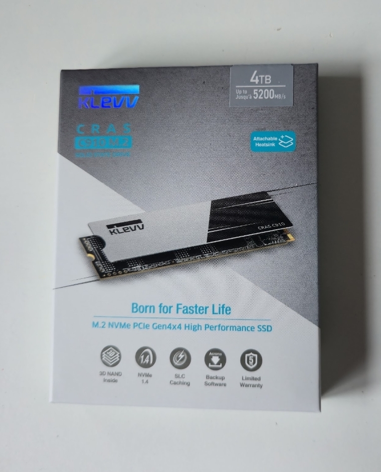 KLEVV CRAS C910 M.2 NVMe SSD – 4TB PCIe Gen4x4 – NEU & OVP