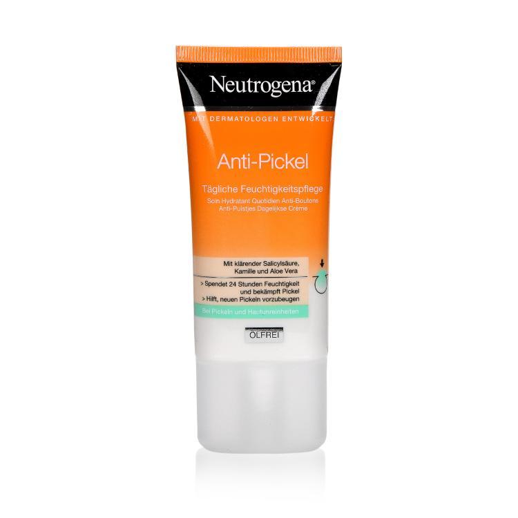 Neutrogena Anti-Pickel Tägliche Feuchtigkeitspflege ölfreie Gesichtspflege Creme mit 0,5 Prozent Salicylsäure bei unreiner Haut, 50ml
