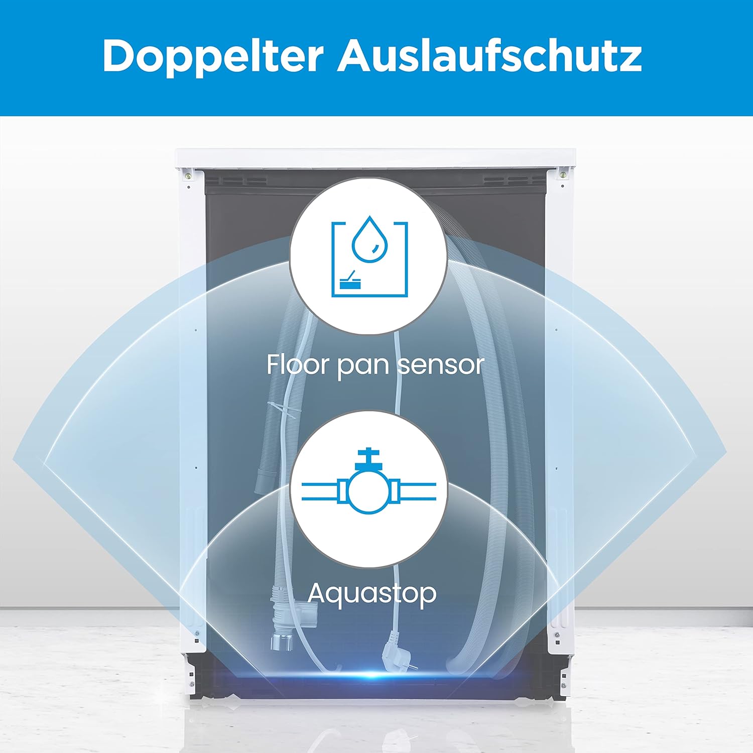 Midea SF 3.60NW PRO Geschirrspüler, 14 Maßgedecke, Spülmaschine mit WLAN, Geschirrspüler Freistehend Unterbaufähig, 5 Reinigungsmodi, 47 dB, 3/6/9h Startzeitvorwahl, Weiß [Energieklasse E]