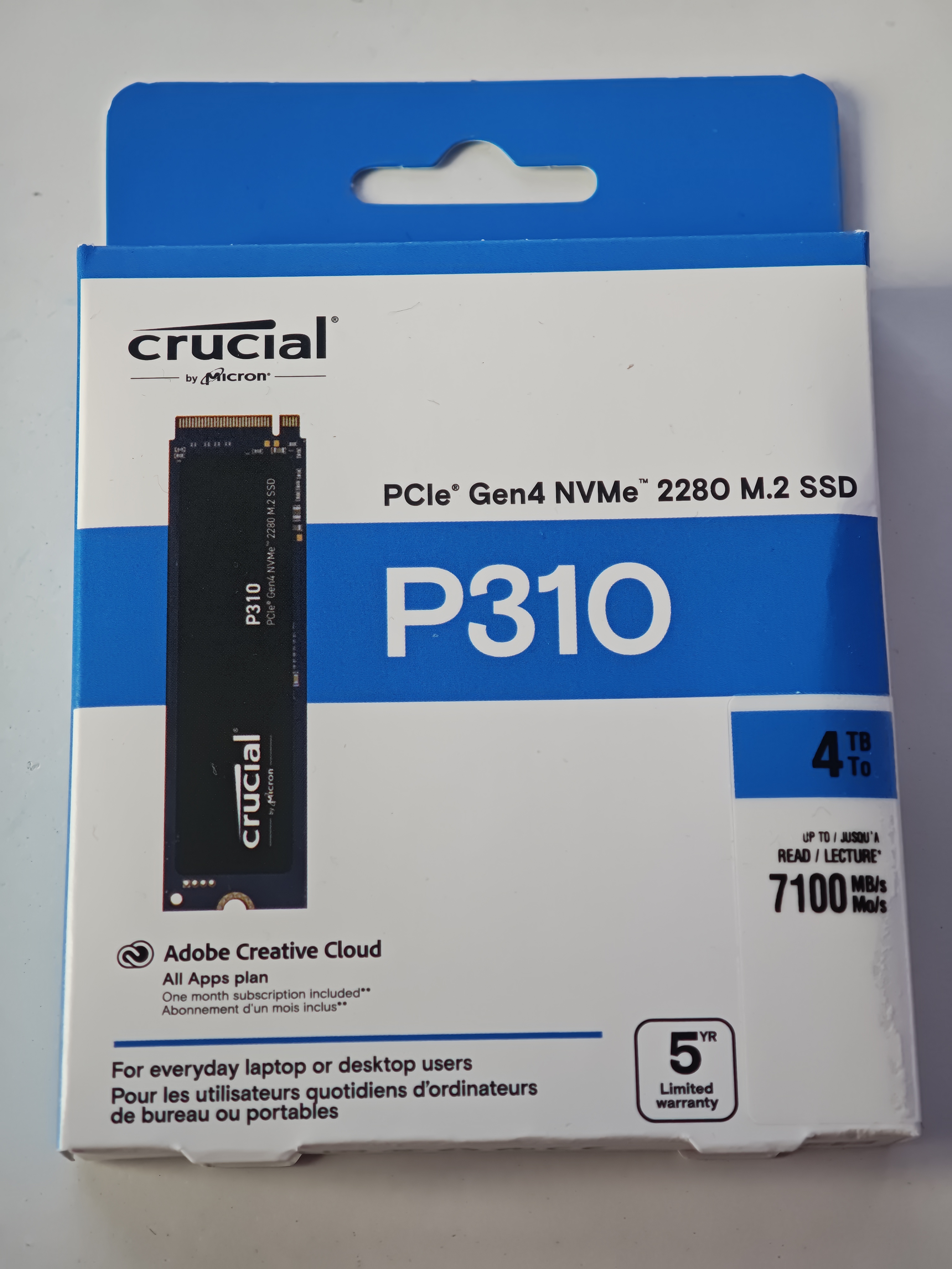 💾 Micron Crucial P310 4TB PCIe Gen4 NVMe M.2 SSD – NEU & OVP