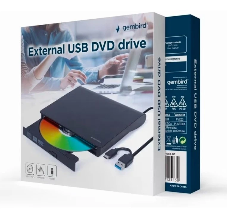 🔥 GEMBIRD Externes USB DVD Laufwerk 🔥NEU