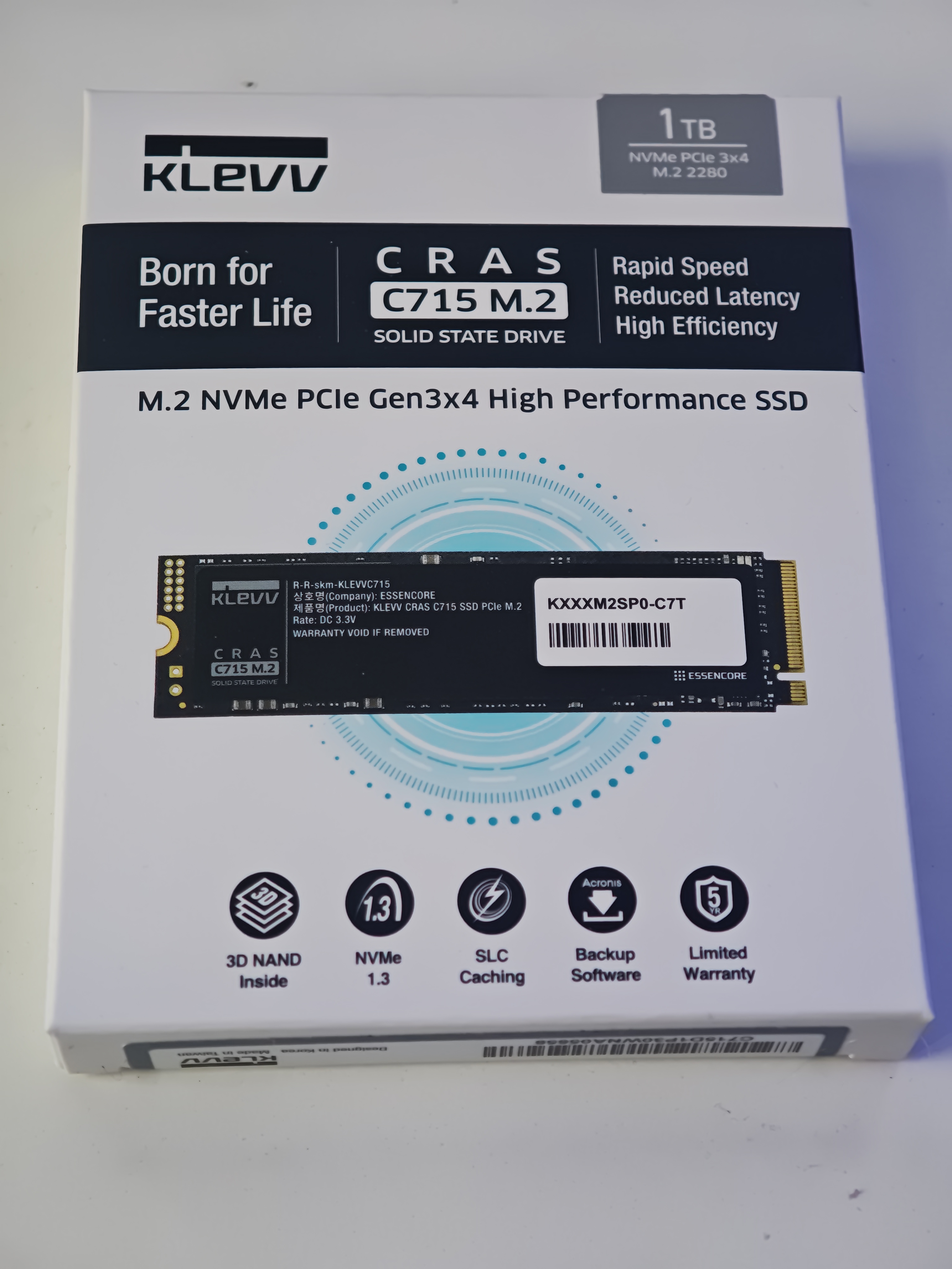 🚀 KLEVV CRAS C715 1TB NVMe SSD – M.2 2280 PCIe Gen3 x4 – NEU 🚀