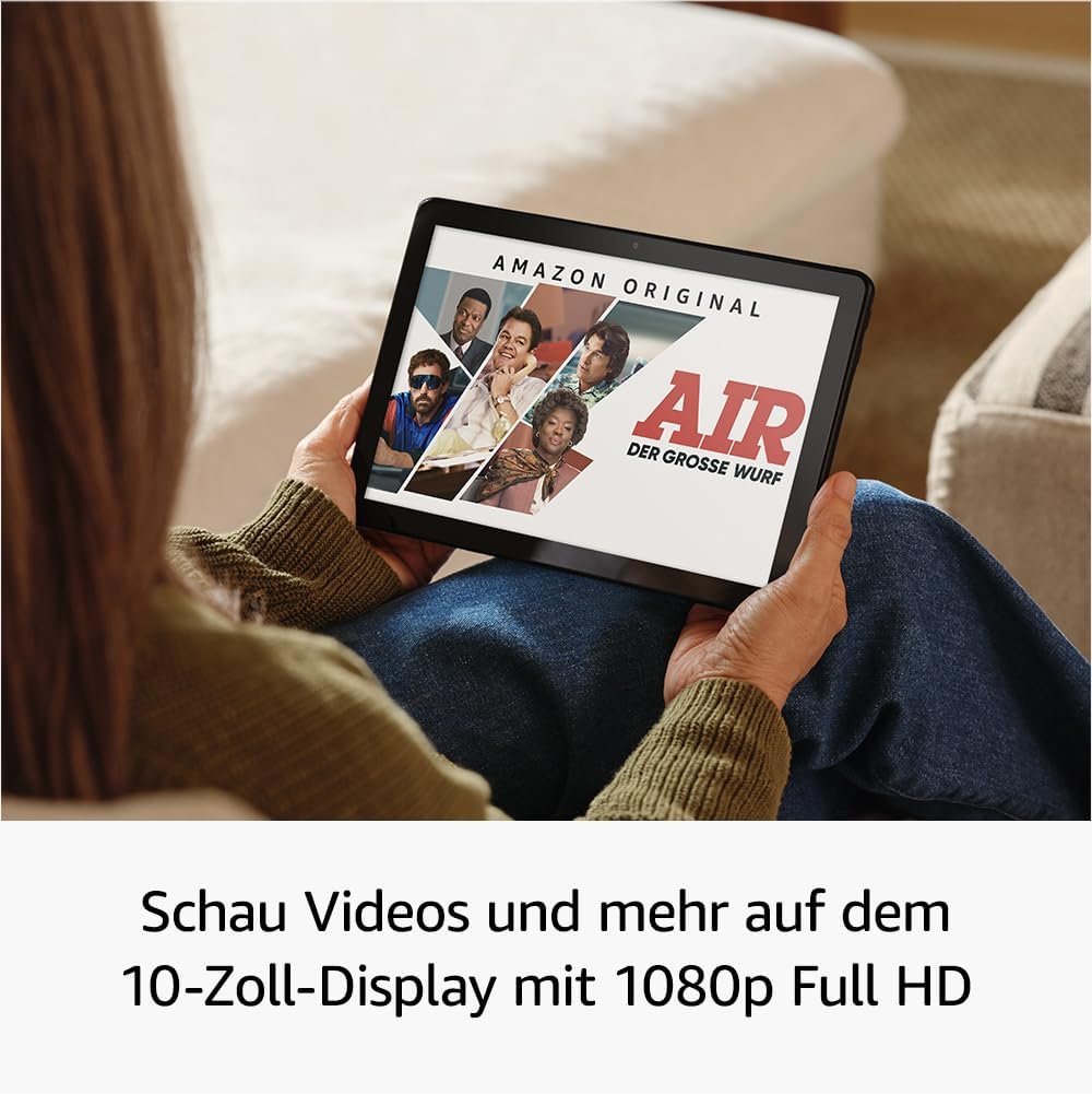 Fire HD 10-Tablet 2023 (Neueste Generation), für Entspannung optimiert, brillantes 10,1-Zoll-Full-HD-Display, Octa-Core-Prozessor, 3 GB RAM, bis zu 13h Akkulaufzeit, 32 GB, schwarz